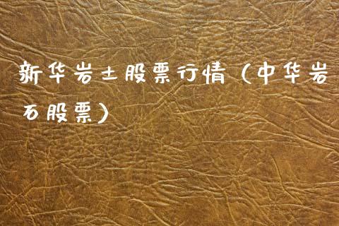 新华岩土股票行情（中华岩石股票）_https://www.fsyjjx.cn_股票指导_第1张