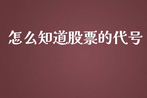 怎么知道股票的代号_https://www.fsyjjx.cn_股指期货_第1张