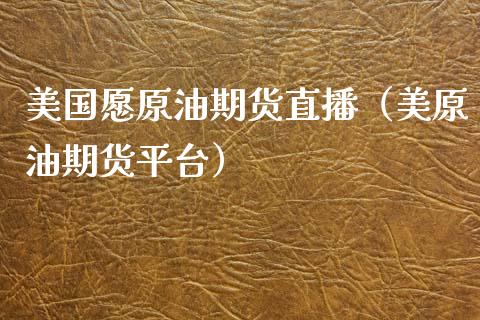 美国愿原油期货直播（美原油期货平台）_https://www.fsyjjx.cn_期货资讯_第1张
