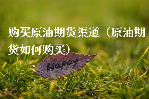 购买原油期货渠道（原油期货如何购买）_https://www.fsyjjx.cn_期货资讯_第1张