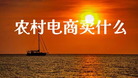 农村电商卖什么_https://www.fsyjjx.cn_期货资讯_第1张