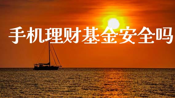 手机理财基金安全吗_https://www.fsyjjx.cn_理财资讯_第1张