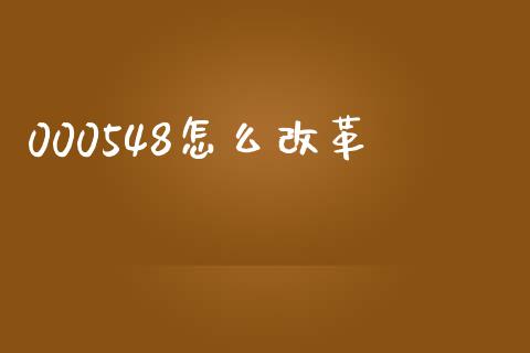 000548怎么改革_https://www.fsyjjx.cn_期货在线_第1张