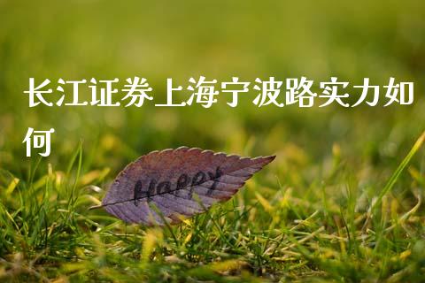 长江证券上海宁波路实力如何_https://www.fsyjjx.cn_股票指导_第1张