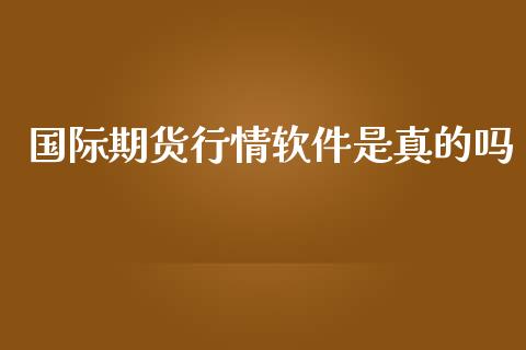 国际期货行情软件是真的吗_https://www.fsyjjx.cn_期货资讯_第1张