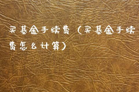 买基金手续费（买基金手续费怎么计算）_https://www.fsyjjx.cn_问财精选_第1张