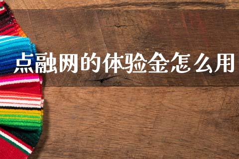 点融网的体验金怎么用_https://www.fsyjjx.cn_股指期货_第1张