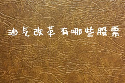 油气改革有哪些股票_https://www.fsyjjx.cn_期货研报_第1张