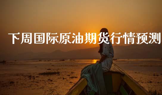 下周国际原油期货行情预测_https://www.fsyjjx.cn_期货研报_第1张