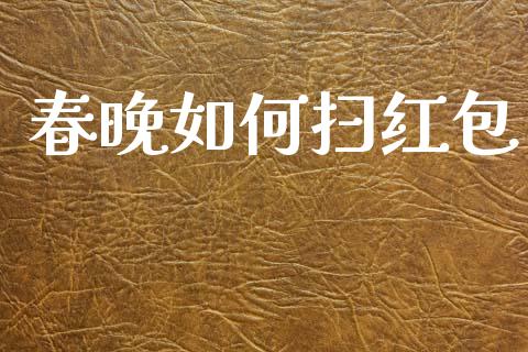 春晚如何扫红包_https://www.fsyjjx.cn_期货资讯_第1张