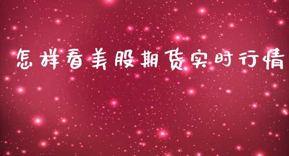 怎样看美股期货实时行情_https://www.fsyjjx.cn_期货研报_第1张