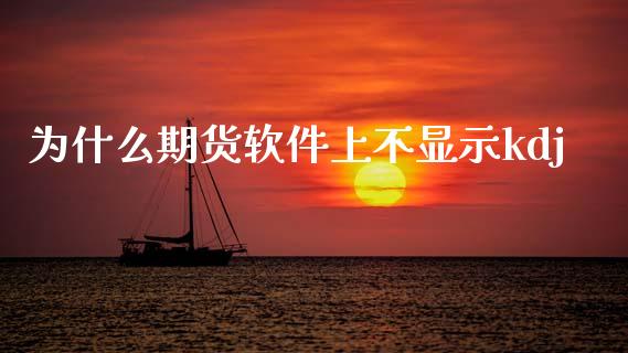 为什么期货软件上不显示kdj_https://www.fsyjjx.cn_股市分析_第1张