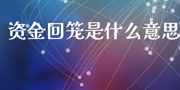 资金回笼是什么意思_https://www.fsyjjx.cn_期货在线_第1张