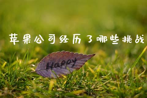 苹果公司经历了哪些挑战_https://www.fsyjjx.cn_股票指导_第1张
