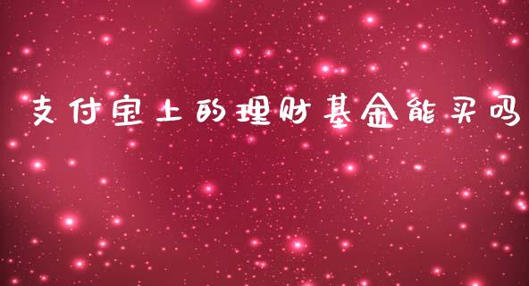 支付宝上的理财基金能买吗_https://www.fsyjjx.cn_问财精选_第1张