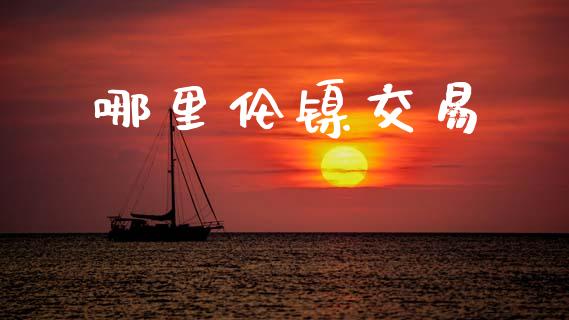 哪里伦镍交易_https://www.fsyjjx.cn_期货资讯_第1张