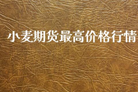 小麦期货最高价格行情_https://www.fsyjjx.cn_期货资讯_第1张