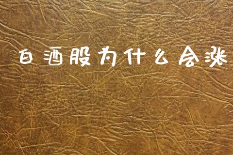 白酒股为什么会涨_https://www.fsyjjx.cn_股市分析_第1张