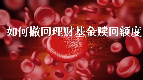 如何撤回理财基金赎回额度_https://www.fsyjjx.cn_问财精选_第1张