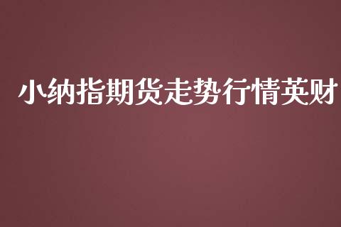 小纳指期货走势行情英财_https://www.fsyjjx.cn_期货资讯_第1张