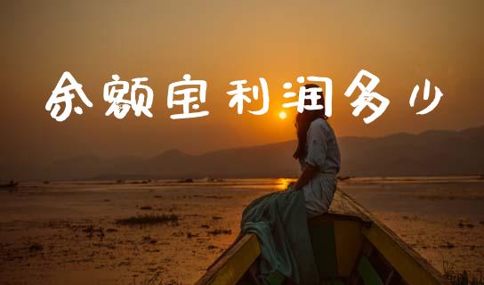 余额宝利润多少_https://www.fsyjjx.cn_股指期货_第1张