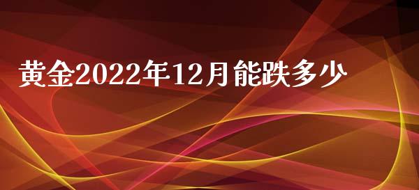 黄金2022年12月能跌多少_https://www.fsyjjx.cn_期货研报_第1张