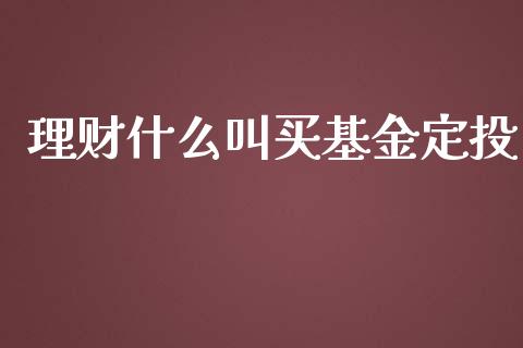 理财什么叫买基金定投_https://www.fsyjjx.cn_问财精选_第1张