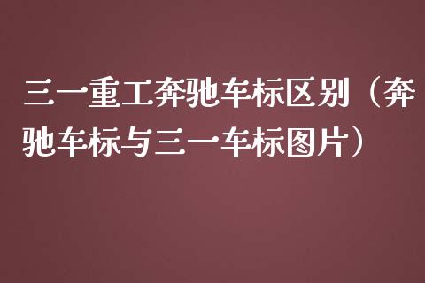 三一重工奔驰车标区别（奔驰车标与三一车标图片）_https://www.fsyjjx.cn_股市分析_第1张