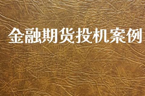 金融期货投机案例_https://www.fsyjjx.cn_期货研报_第1张