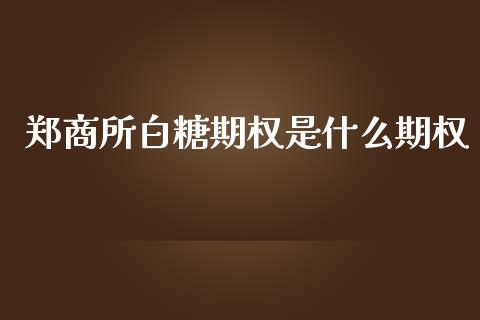 郑商所白糖期权是什么期权_https://www.fsyjjx.cn_问财精选_第1张