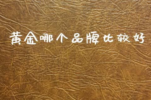 黄金哪个品牌比较好_https://www.fsyjjx.cn_股指期货_第1张