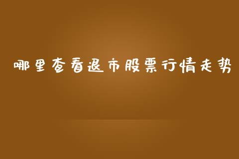 哪里查看退市股票行情走势_https://www.fsyjjx.cn_股市分析_第1张