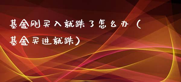 基金刚买入就跌了怎么办（基金买进就跌）_https://www.fsyjjx.cn_理财资讯_第1张