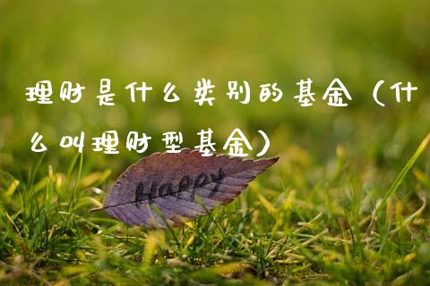 理财是什么类别的基金（什么叫理财型基金）_https://www.fsyjjx.cn_问财精选_第1张