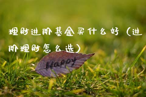 理财进阶基金买什么好（进阶理财怎么选）_https://www.fsyjjx.cn_问财精选_第1张