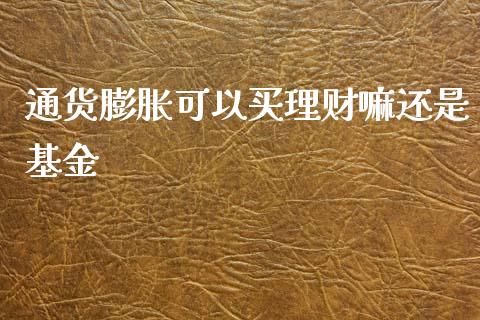 通货膨胀可以买理财嘛还是基金_https://www.fsyjjx.cn_问财精选_第1张