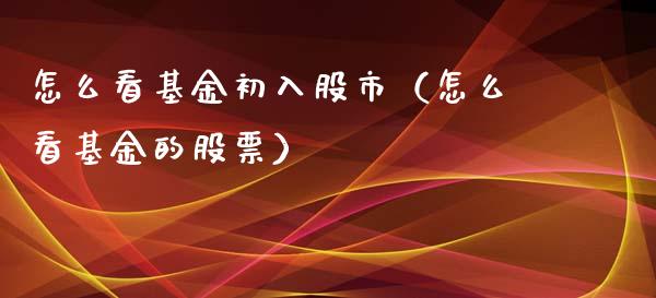 怎么看基金初入股市（怎么看基金的股票）_https://www.fsyjjx.cn_问财精选_第1张