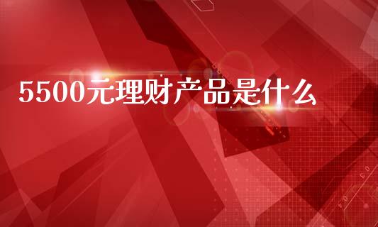 5500元理财产品是什么_https://www.fsyjjx.cn_理财资讯_第1张