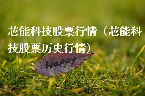 芯能科技股票行情（芯能科技股票历史行情）_https://www.fsyjjx.cn_股指期货_第1张