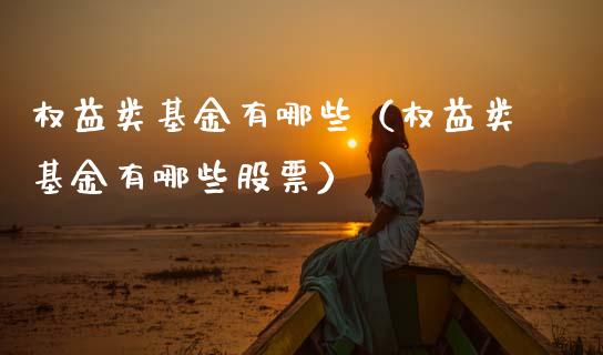 权益类基金有哪些（权益类基金有哪些股票）_https://www.fsyjjx.cn_问财精选_第1张