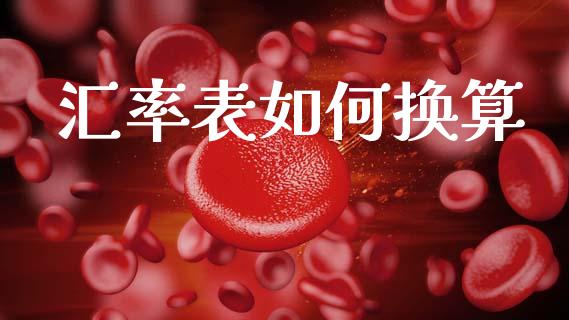 汇率表如何换算_https://www.fsyjjx.cn_期货资讯_第1张