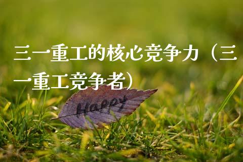 三一重工的核心竞争力（三一重工竞争者）_https://www.fsyjjx.cn_股指期货_第1张