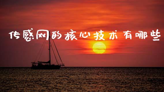 传感网的核心技术有哪些_https://www.fsyjjx.cn_股票指导_第1张