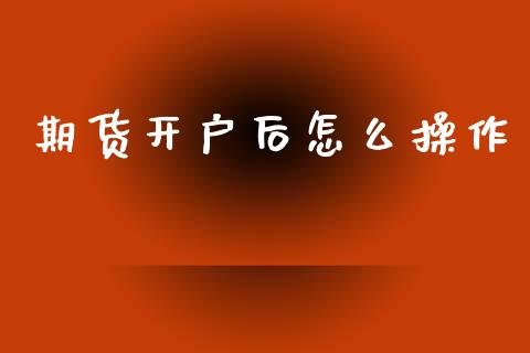 期货开户后怎么操作_https://www.fsyjjx.cn_期货在线_第1张