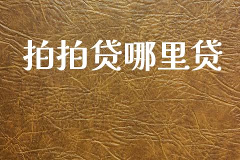 拍拍贷哪里贷_https://www.fsyjjx.cn_理财资讯_第1张