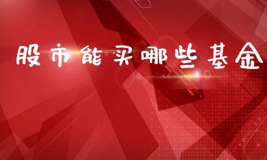 股市能买哪些基金_https://www.fsyjjx.cn_理财资讯_第1张