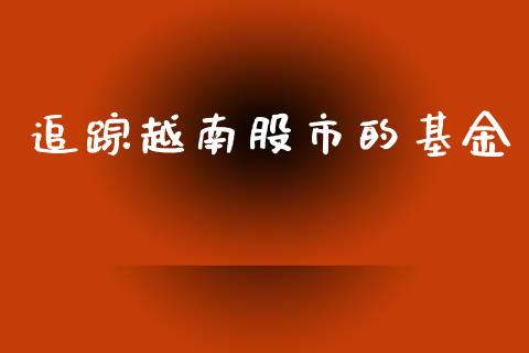 追踪越南股市的基金_https://www.fsyjjx.cn_理财资讯_第1张