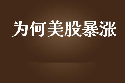 为何美股暴涨_https://www.fsyjjx.cn_期货研报_第1张