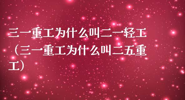 三一重工为什么叫二一轻工（三一重工为什么叫二五重工）_https://www.fsyjjx.cn_股市分析_第1张