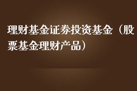 理财基金证券投资基金（股票基金理财产品）_https://www.fsyjjx.cn_问财精选_第1张
